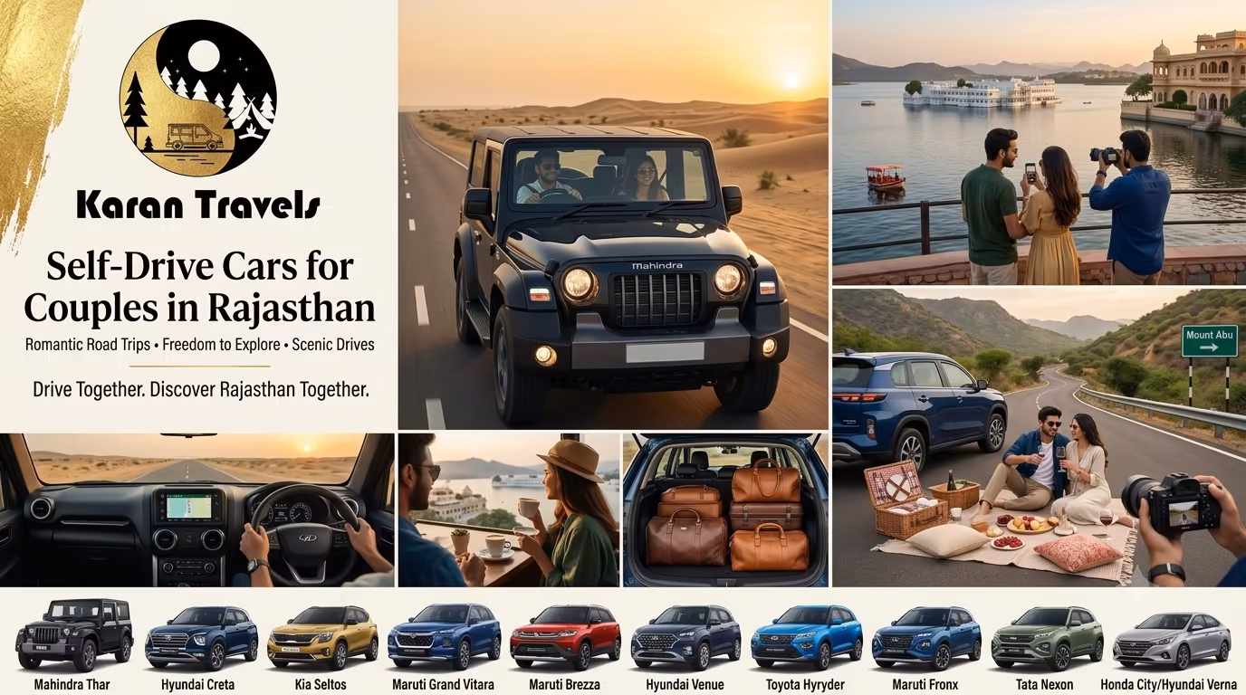 Self-Drive Cars for Couples in Rajasthan: The Most Romantic Way to Explore Together