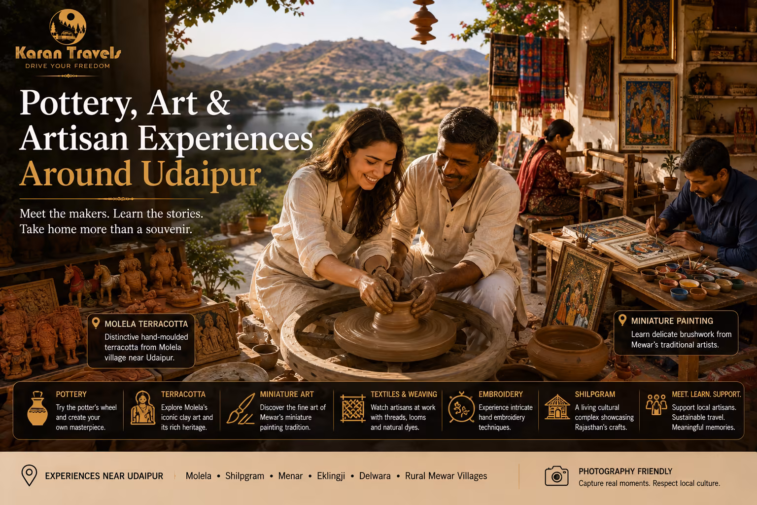 Discover Pottery, Art & Artisan Experiences Around Udaipur: A Journey into Rajasthan’s Creative Heart