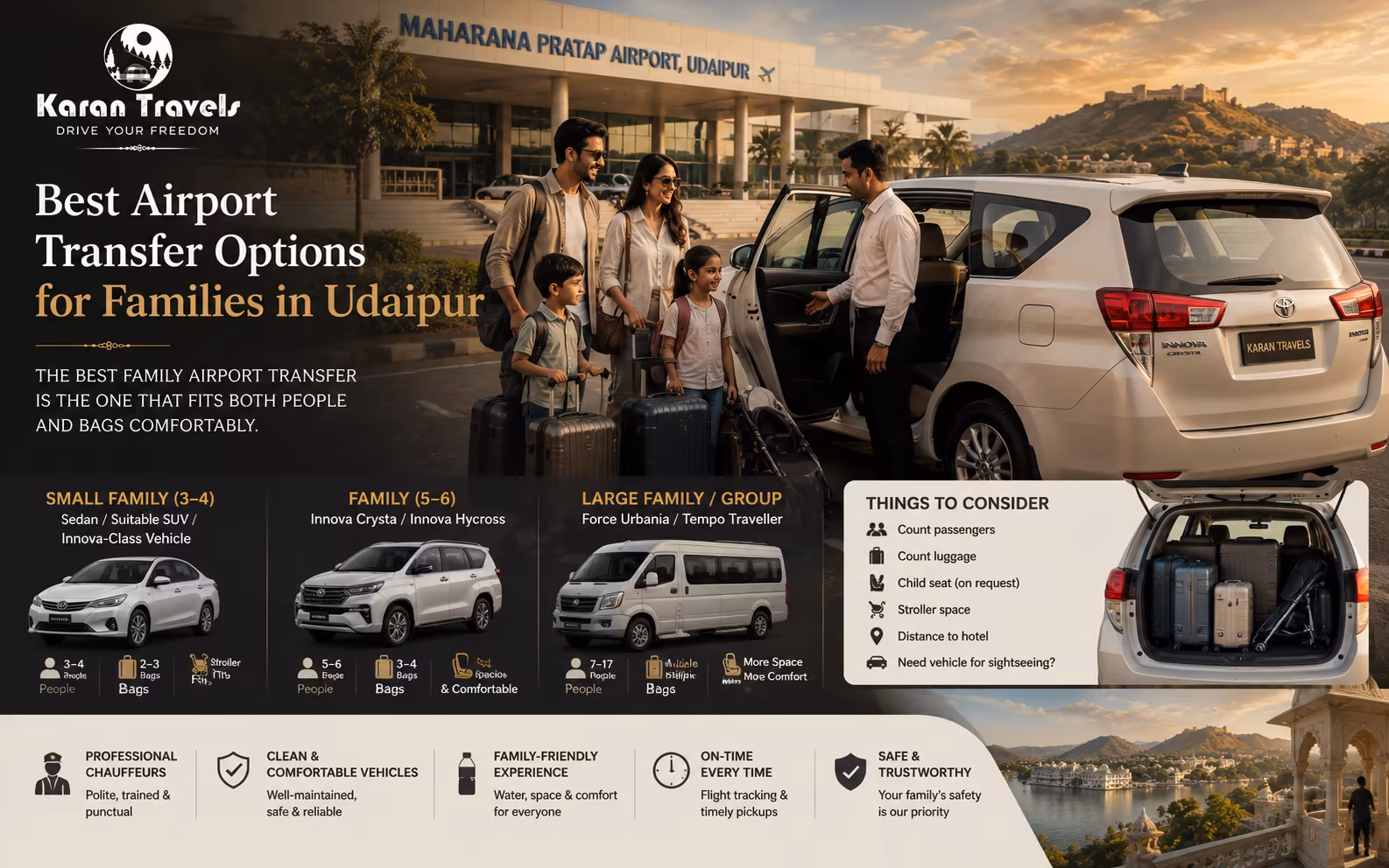 Best Airport Transfer Options for Families in Udaipur: A Complete Guide
